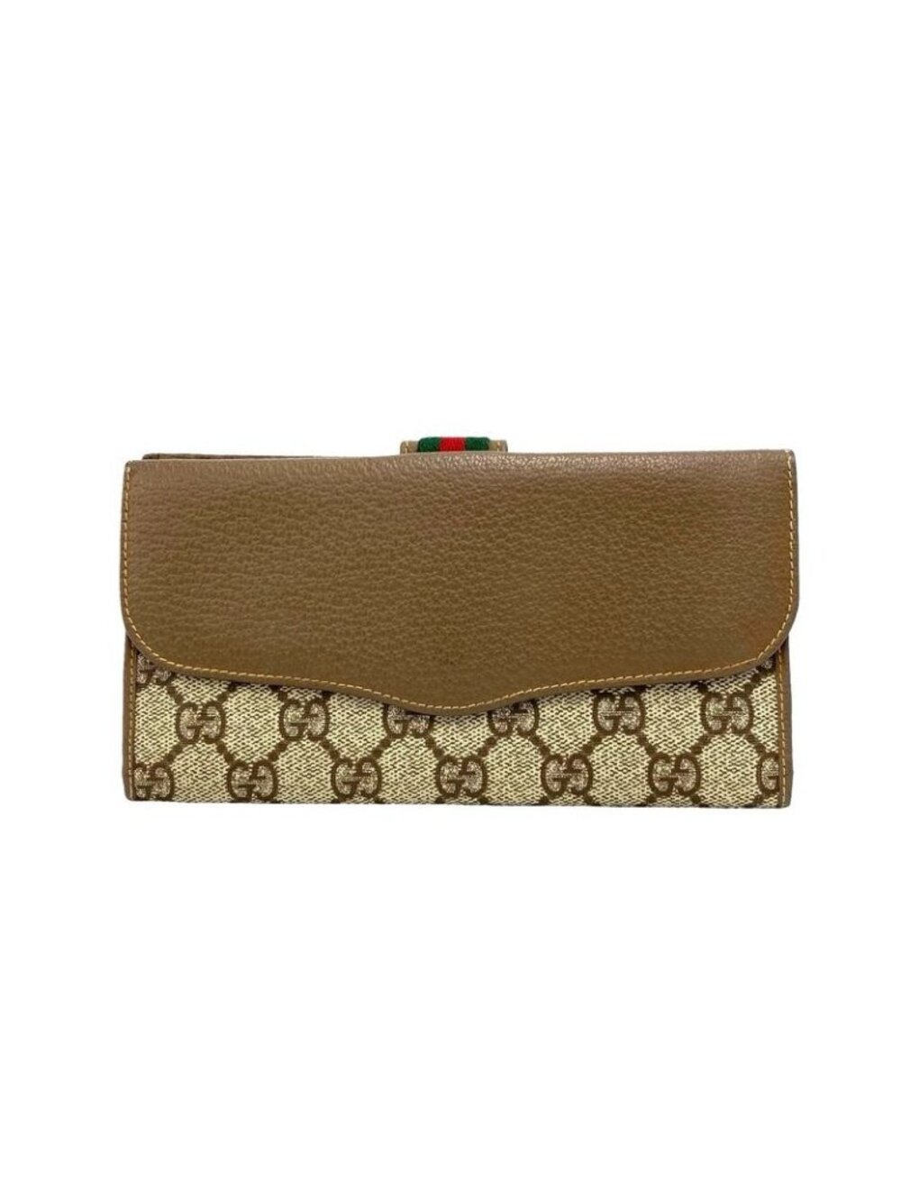 ★SOLD★ Gucci Vintage Sherry Line GG Logo Leather Wallet Brown - Picture 2 of 10